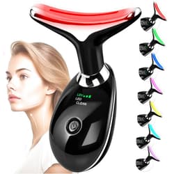 Doset Red-Light-Therapy-for-Face and Neck, Facial Massager for Face and Neck, Face culpting Tool with 7 Color, at-Home Face Tool for Skin Care (Black)