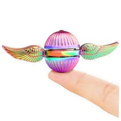 Umnodobn Rainbow Fidget Spinner Magic Orb Anxiety Toys Stress Relief Reducer Spin Fidgets Hand Bearing Tri Spinner Finger Spinners Toy Focus Long Spining Novelty Gift for Adults Kids