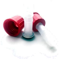 Summit Research GL18 PTFE and PBT Adapter. 2 pack. Glassware to Hosing Accessory. Threaded Barb.