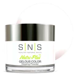 SNS Healthy Natural Nails SNS Nail Dip Powder, Gelous Color Dipping Powder - Les Mis (White Natural Nudes/Pastel, Cream) - Long-Lasting Dip Nail Color Lasts 14 Days - Low-Odor & No UV Lamp Required - 1 OZ