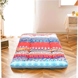 MAXYOYO Cot Mattress Bohemian Floor Bed, Japanese Floor Mattress Narrow Twin Futon Single Bed for Adults, Foldable Futon Roll Up Mat for Camping