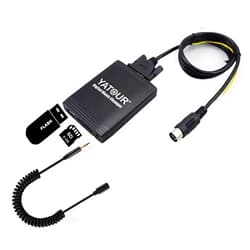 Hongruibo Volvo Stereo AUX Adapter, Digital Car Input Interface with SD Card, MP3 3.5mm AUX in, Music Player for Volvo HU-XXX Series 1995-2009 (M06-VOLHU)