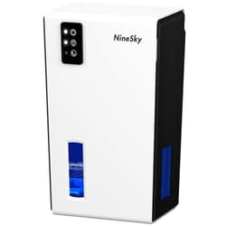 NineSky Dehumidifier for Home, 95 OZ Water Tank, (800 sq.ft) Dehumidifiers for Bathroom Bedroom with Auto Shut Off,7 Colors LED Light(White)