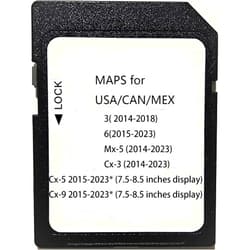 Alpeaken Latest Updated Navigation sd Card Compatible with CX3(2014-2023) CX5(2015-2023) CX9(2015-2023) MX5(2014-2023) M**da 3(2014-2018) M**da6 (2015-2023).USA/CAN/MEX