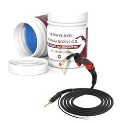YESWELDER Flex Neck MIG Welding Gun Torch Stinger 100A 10ft, Replacement Hobart H-10/H100S2 MIG Gun for Hobart Handler 135/140/175/180/187 & Welding Nozzle Gel for MIG Welding(2 Cans)