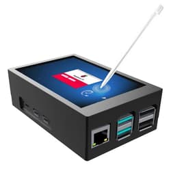 JUN-ELECTRON for Raspberry Pi 5 Touch Screen with Case, 3.5 inch Touchscreen with Fan, 320x480 Monitor TFT LCD Display