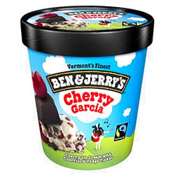 Ben & Jerry's - Vermont's Finest Ice Cream, Non-GMO - Fairtrade - Cage-Free Eggs - Caring Dairy - Responsibly Sourced Packaging, Cherry Garcia, Pint (16 Count)