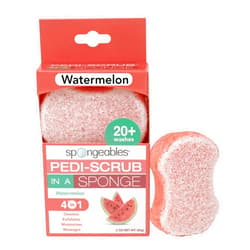 Spongeables Spongables Pedi Scrub Foot Exfoliating 20+ Wash Sponge, Watermelon, 1 Count
