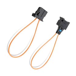 Leediga 2 PCS Car Fiber Optic Loop, Male + Female Adapter Fiber Optic Ring Power Amplifier Audio Test Ring, Fiber Optic Short Circuit Test Cable, Uncversal for Cars Diagnostic Tools (Black & Orange)