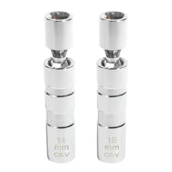 Bylikeho Spark Plug Socket Set,14mm&16mm Magnetic Swivel Spark Plug Socket,Car Accessories Thin Wall 3/8
