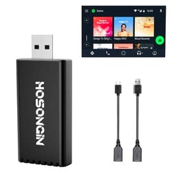 HOSONGIN Wireless CarPlay Adapter 2024 Upgrade for Factory Wired CarPlay for Fits Cars from 2015, iOS 10+