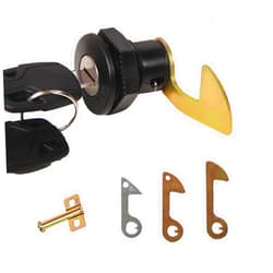 Wokyo Scooter Storage Trunk Lock Replacement for Electric Motorcycle Key Lock Box Aluminum Plastic Motorcycle Trunk Latch Lock Cylinder with Key Include 4 Size Replacable Hooks & Bonus Lock Plate