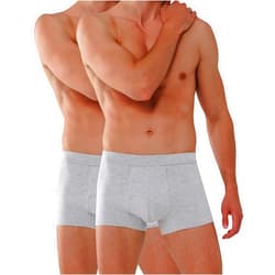 KARSWATT Washable Absorbency Urinary Incontinence Underwear for Men Reusable Leak Proof Boxer Briefs for Bladder Leak Protection 2 Pack (Medium, Gray)