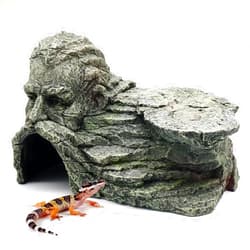 Relaqcc Reptile Rock Basking Platform, Gecko Hide Cave Hiding Place, Snake Cave and Hides for Reptiles, Amphibians, and Small Animals, Lizards