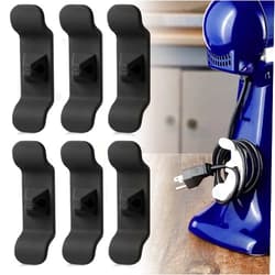 Animal-Gifts Animal Gifts Cord Organizer for Kitchen Appliances - 6 PCS Black Essential Usefull Kitchen Gadgets for New Home, Apartment Must Haves Black Kitchen Accessories