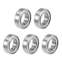 uxcell MR148ZZ Deep Groove Ball Bearings 8mm Inner Dia 14mm OD 4mm Bore Double Shielded Chrome Steel Z2 5pcs