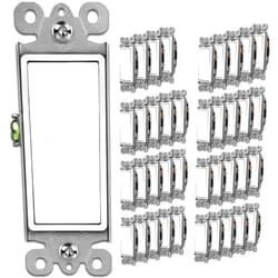 BESTTEN [40 Pack] BESTTEN Single-Pole Light Switch, 15A 120/277V, Paddle Wall Switch, On/Off Rocker Interrupter, UL Listed, White