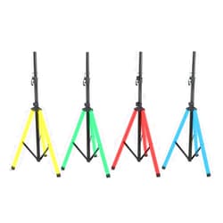 Alphasonik Universal 6 Feet Adjustable Height 35mm Tripod DJ Speaker Stand w/Variable LED Lights Constructed with Heavy Duty Durable Steel and Lightweight for Easy Mobility Safety PIN Screw Locks