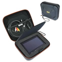 USA GEAR Camera Monitor Case - Portable Monitor Hard Case with Foam Interior, Water Resistant Exterior Compatible with Neewer 7 Inch, Feelworld DSLR Camera Field S55 V3, Atomos Ninja V & More