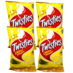 FIJIAN MADE FIJI Twisties Cheese (Pack Of 4 x 250g EA) Unique CHEESE Flavor Snack, Family Size Bag, Imported from FIJI... FijiProduct.com