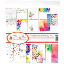 Reminisce Ella & Viv by Reminisce Ella & Viv Watercolor Party Kit, Multi Color, 12x12 inches