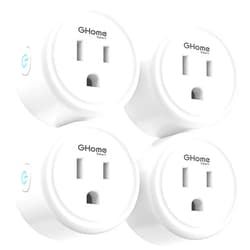 GHome Smart Plug 5GHz, 15A WiFi Smart Plugs That Work with Alexa and Google Home, Smart Home WiFi Outlet with Remote Control and Timer ,5GHz&2.4GHz Wi-Fi Compatible, ETL FCC Listed, White, 4 Pack