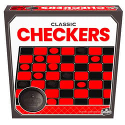 Goliath Classic Games - Checkers - 2 Player Strategy Game Includes Solid Interlocking Plastic Checkers by Goliath