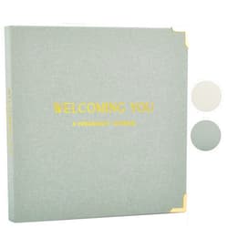 ZICOTO Beautiful Linen Pregnancy Journal and Memory Book with Stickers and Keepsake Pocket - Lovely Must Have Gift for First Time Moms - The Perfect Planner to Track Your Little Ones Life-Changing Journey