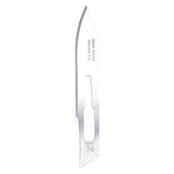 Swann-Morton® #36 Sterile Surgical Blades, Carbon Steel [Individually Packed, Box of 100]