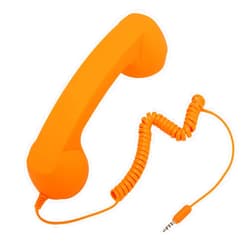 Yunseity Retro 3.5mm Telephone Handset, Telephone Handset for Cellphone, Radiation Proof Retro Phone Handset, Old Telephone Headset, Handheld Receiver for Cell Phone ()