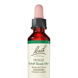 Bach Original Flower Remedy Dropper 20 ml Flower Essence, Clear, Holly, 0.7 Fl Oz