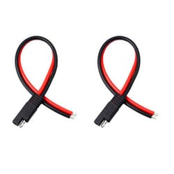 PNGKNYOCN 30cm SAE Connector Cable.10AWG SAE 2 Pin Single Plug Quick Connector Disconnect Plug SAE Car Extension Cable YOUCHENG for Motorcycles, Cars, Tractors (2-Pack)