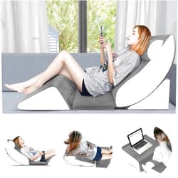 MARVOWARE 5pcs Orthopedic Bed Wedge Pillow Set,45D Memory Foam Post Surgery Wedge Pillows for Sleeping, Head,Back Support,Multi Angle Pain Relief System,Sitting Up Bed w/Washable Cover Grey