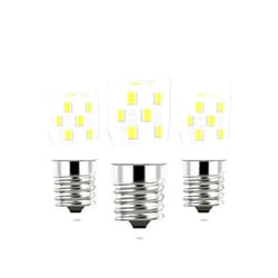 PANDEELS 8206232A LED Light Bulb 3W 125V E17 Replacement 40W Incandescent Equivalent - Fit for Microwave Refrigerator Stove Range - 380LM Dimmable Daylight White 6000K (Pack of 3)
