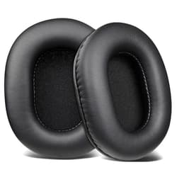 SOULWIT Earpads Replacement for Audio Technica ATH M50X M50XBT M50RD M40X M30X M20X MSR7 SX1 Monitor Headphones, Ear Pads Cushions with Softer Protein Leather, High-Density Foam - M50X PL Black