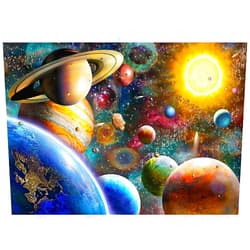 Nattork Jigsaw Puzzles 1000 Pieces for Adults, Families (Space Traveler, Solar System) Pieces Fit Together Perfectly