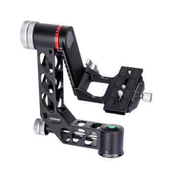 Koolehaoda Gimbal Tripod Head Professional 360° Panoramic Shooting Gimbal Head Heavy Duty CNC Aluminum Alloy with Arca Type Quick Release Plate for DSLR Cameras Up to 55lbs/25kg（GH-3）
