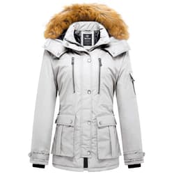 wantdo Women's Quilted Winter Coat Warm Puffer Jacket Thicken Parka with Removable Hood