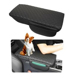 SDPVorn Console Cover for Toyota Camry 2025 Armrest Cover Leather Center Console Cover Black Arm Rest Pad Middle Console Cover with Pockets for 2025 Camry SE XSE Accessories (2025)