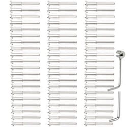 Challcrea 60Pcs 1/8 Cable Railing Hardware, Cable Railing Kit, Swage Tensioner for 2