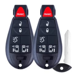 VERYOH Car Keyless Entry Remote Fob Compatible with 2008-2016 Chrysler Town and Country/Dodge Grand Caravan, Replacement for P/N: M3N5WY783X IYZ-C01C (6 Buttons) Pack of 2