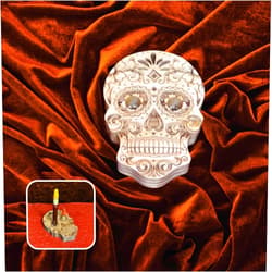 Staggwood Vape Pen Holder - Candy Skull- Solid Wood, 3/4 inch deep, approx 3 x 4 inches, Holds 5/10 Thread Vape Pens &/or Cartridge