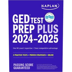 By Caren Van Slyke (Author) GED Test Prep Plus 2024-2025: Includes 2 Full Length Practice Tests, 1000+ Practice Questions, and 60+ Online Videos (Kaplan Test Prep)