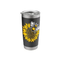 Bumblebee Sunflower Springtime Save The Honey Bees Bumblebee Sunflower Springtime Save The Bees Honeybee Stainless Steel Insulated Tumbler