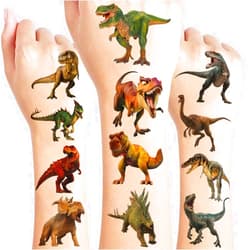 Frawharmone 96 PCS Dinosaur Tattoos Temporary Realistic Dino T Rex Theme Jurassic Birthday Party Supplies Decorations Favors Decor Cute Cartoon Tattoo Sticker Gifts for Kids Girls Boys School Rewards Carnival