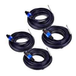 Yuyaokk 2Pack 25 ft + 2Pack 50 ft Speakon to 1/4