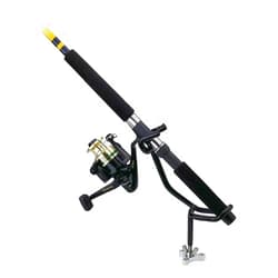 Attwood Sure Grip Steel 45 Degree Angle Rod Holder with Base (4-Inch)