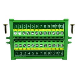 OONO Screw Mount 24A/400V 12 Position Screw Terminal Block Distribution Module