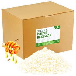 YASNAY White Beeswax Pellets 10LB, 100% Organic Beeswax, Beeswax for Candle Making, Body, Skin Care DIY, Lip Balm and Soap Making Supplies