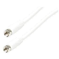 Jaycar F Plug to F Plug Cable White - 1.5m